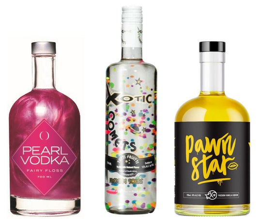 Three Bottle Party Pack - Pawn Star, Pearl Vodka and Tutti Frutti Xotic