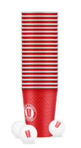 Reds Paper Pong Pack - 425ml Cups and Ping Pong Balls