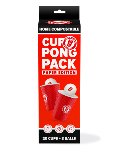 Reds Paper Pong Pack - 425ml Cups and Ping Pong Balls