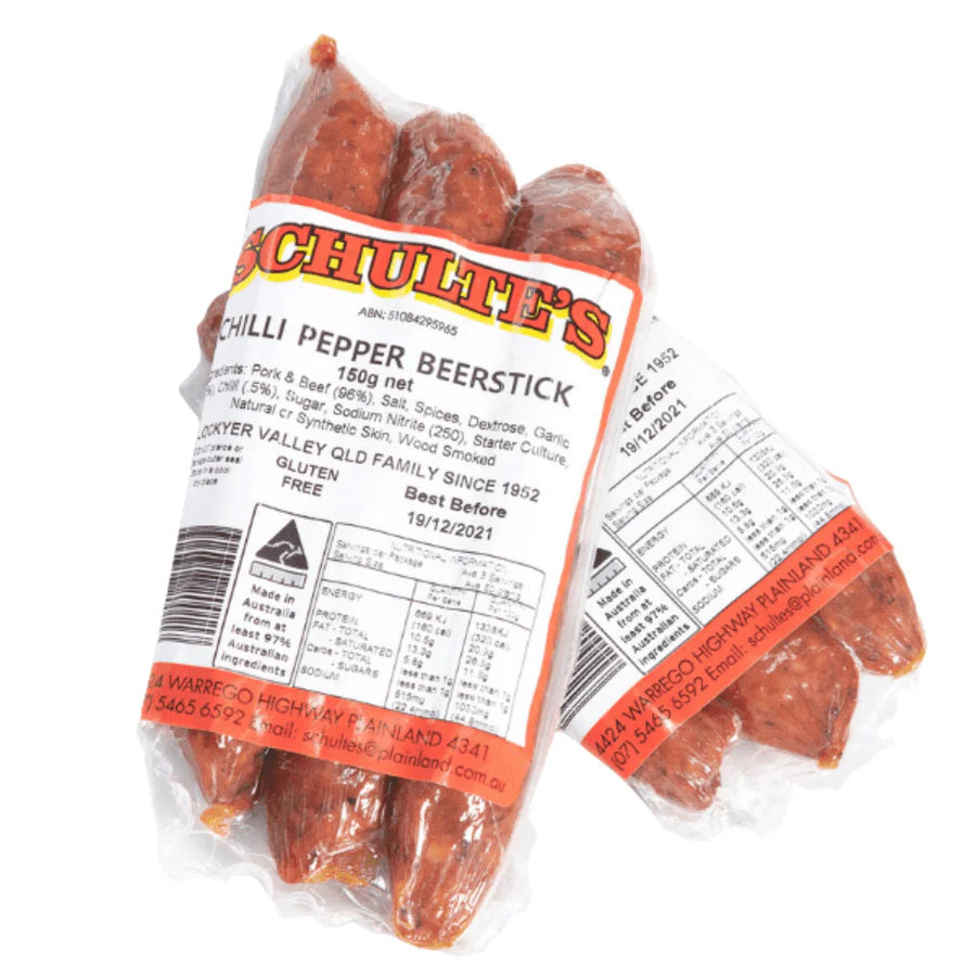 Schulte's Beersticks Chilli Pepper 120g (12 Units)