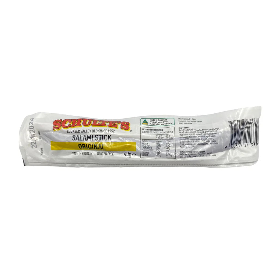 Schulte's Original Salami Stick 40g (30 units)