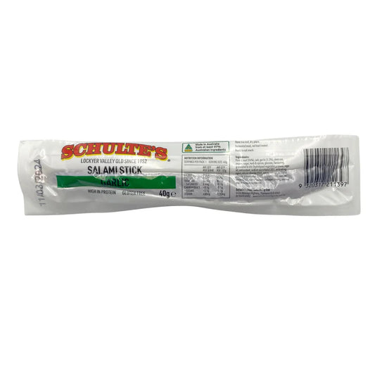 Schulte's Garlic Salami Stick 40g (30 Units)